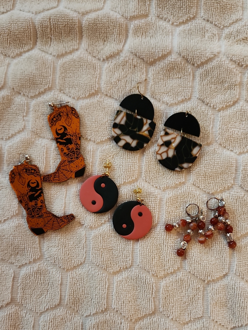 Summerween Spooky Cowboy Earring Set